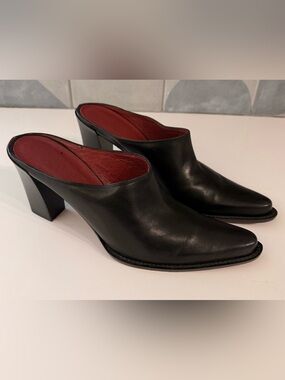 Donald J Pliner luxury red bottom heels, slides, genuine leather- size 11